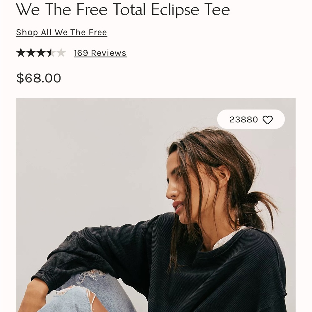 Free People Total Eclipse Tee long-sleeve